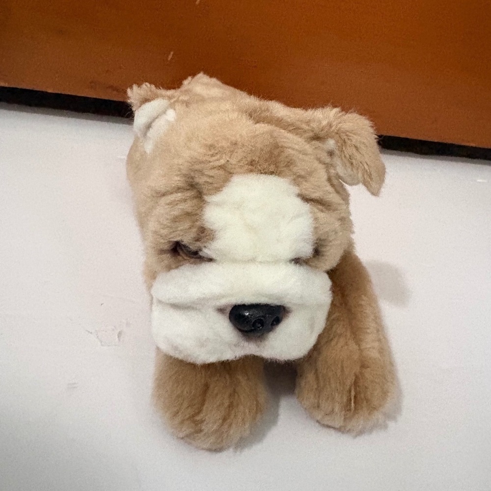 Russ Berrie Yomiko Classics Realistic Bulldog Plush Stuffed Animal Puppy Dog